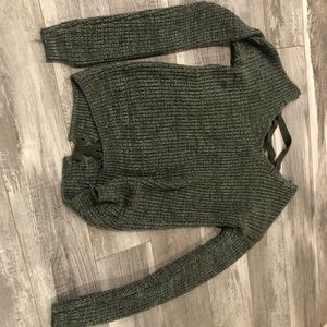 Lace Up Back Sweater